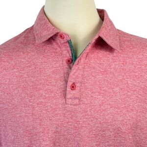 Flag & Anthem Madeflex Mens XL Red Heathered Short Sleeve Polo Moisture Wicking